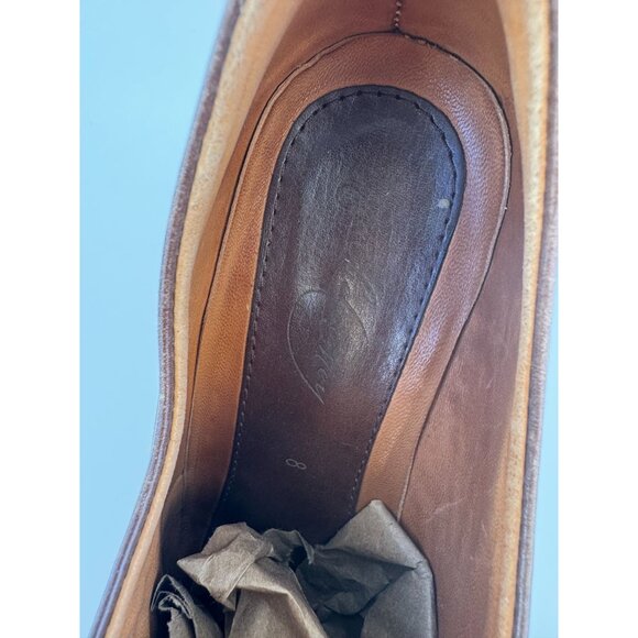 Vintage Womens Leather Rachel Comey Platform Heels By shoes Size 8 Brown - Picture 5 of 10